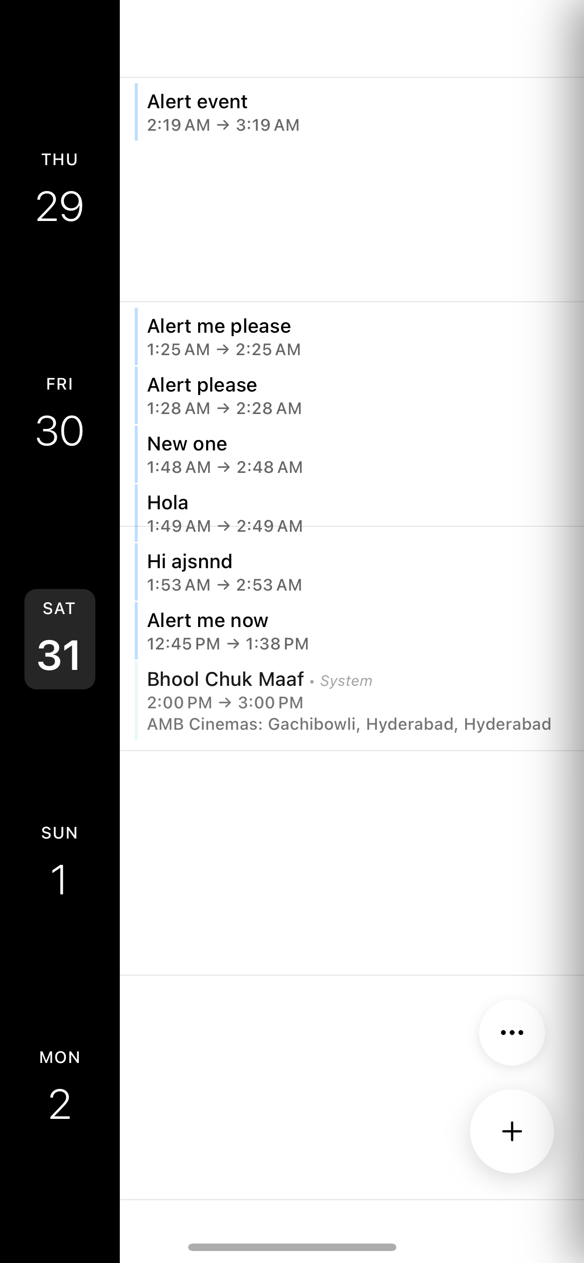 Weekly Agenda View