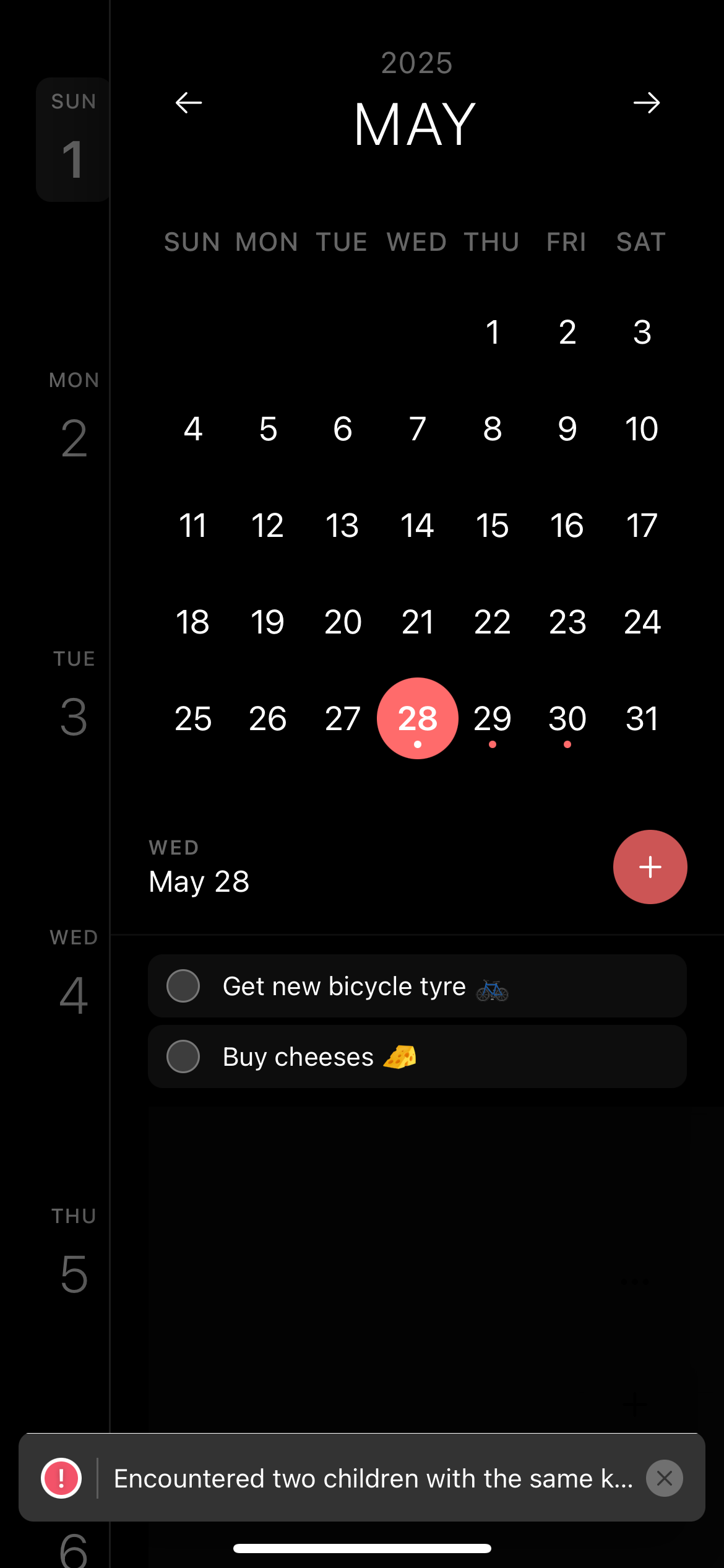 SchedSup Calendar Interface