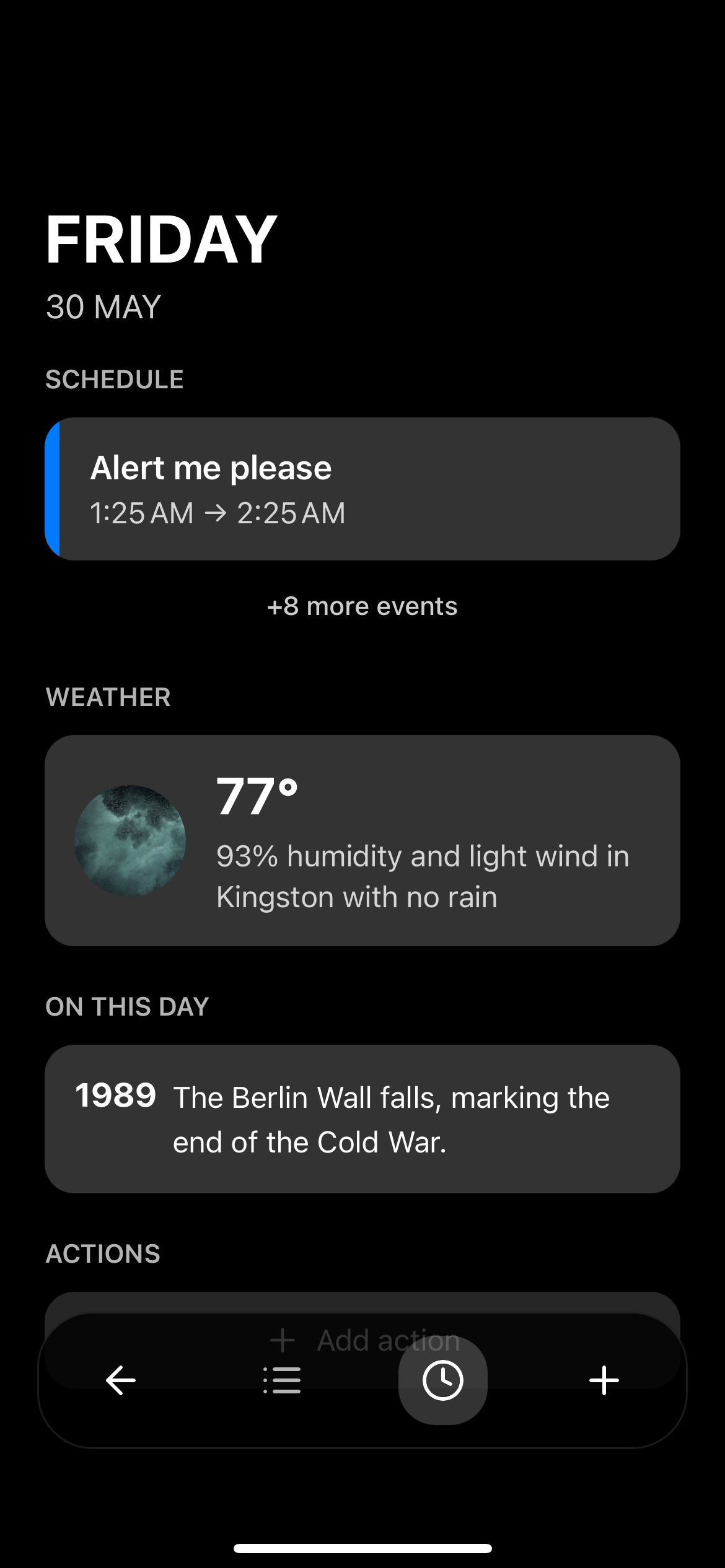 Daily View with Weather