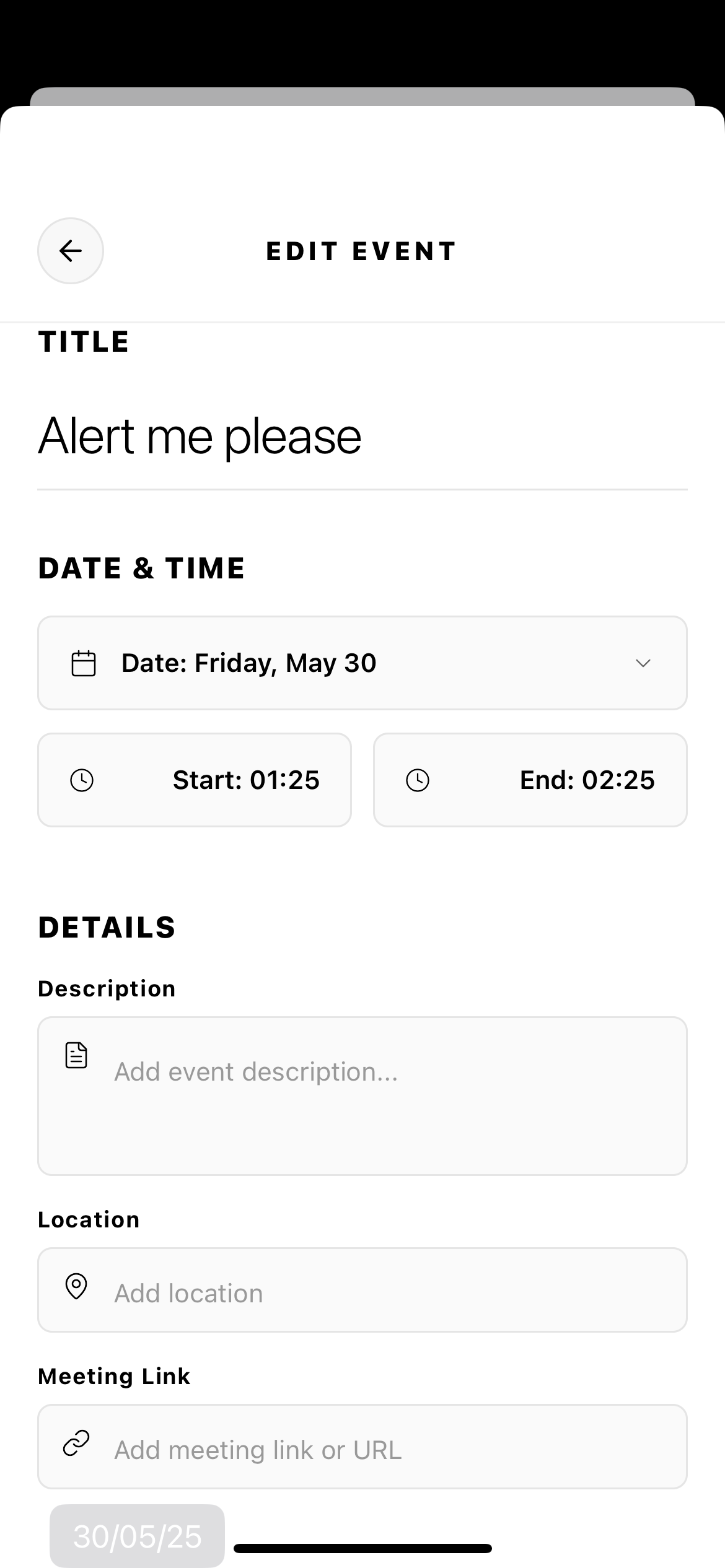 Natural Language Event Creation